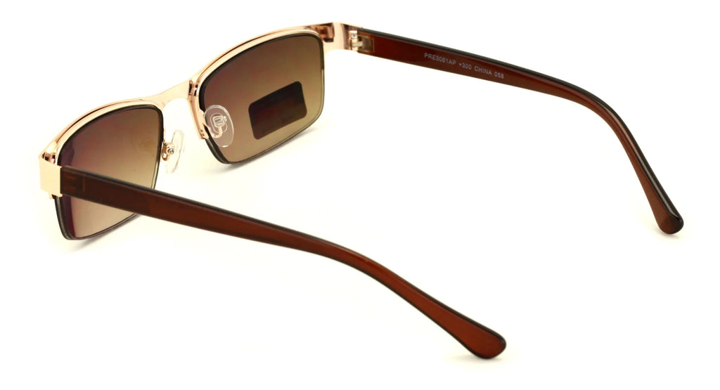 Metal Rectangular Progressive Trifocal Sunglasses Reading Glasses Z915