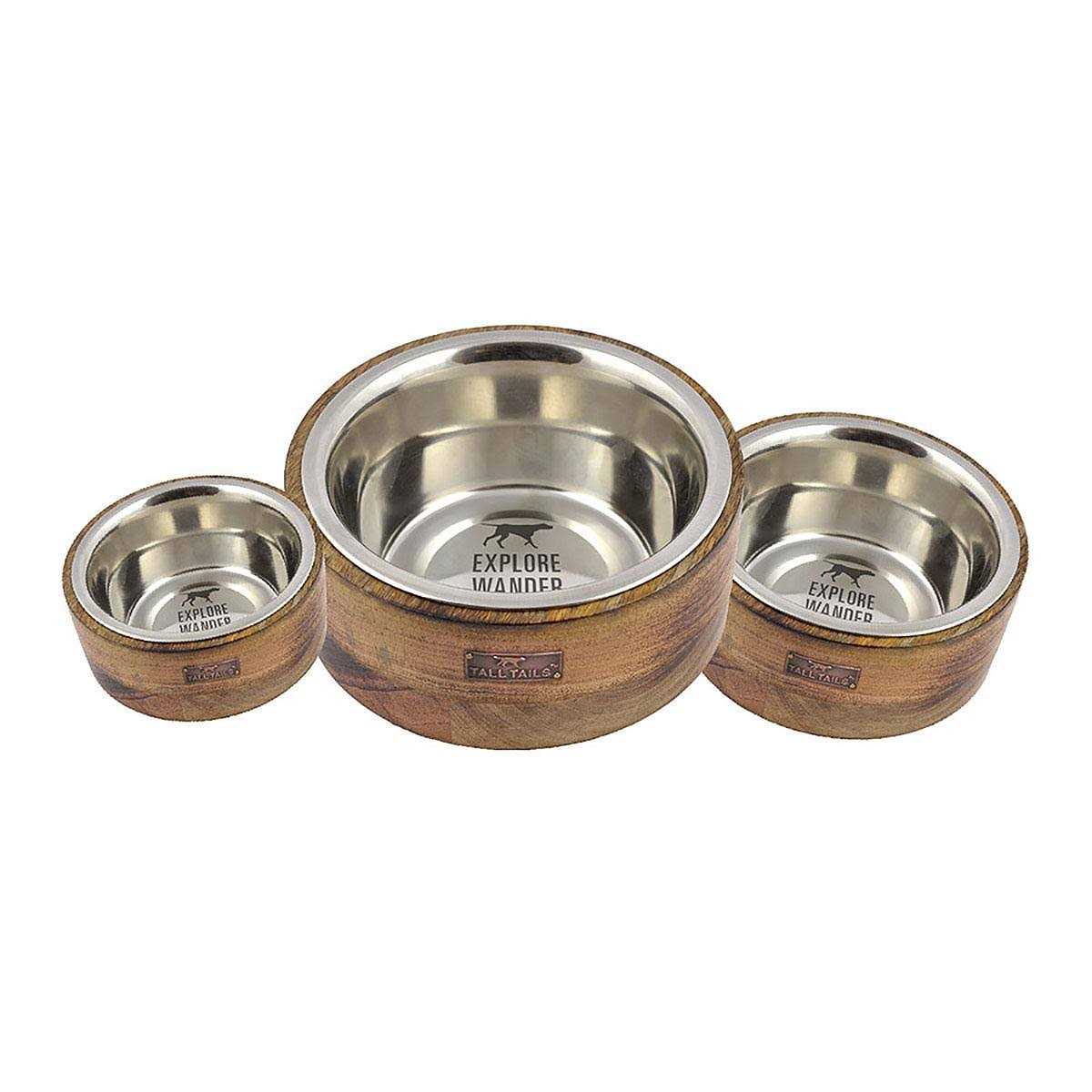 Wood Dog Bowl P80167