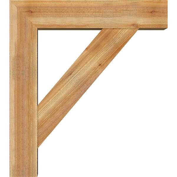 Traditional Block Rough Sawn Bracket with Offset Brace F285