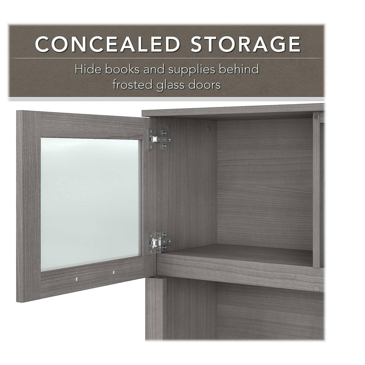 Platinum Gray Desk Hutch Z1283