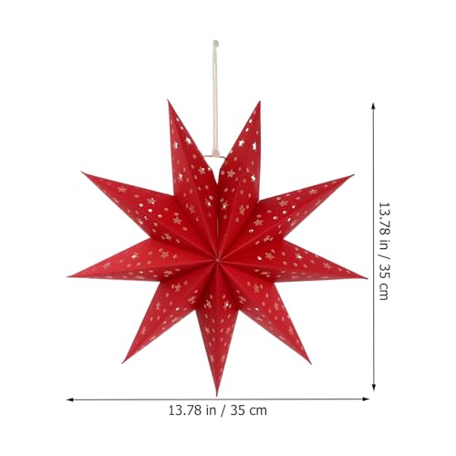 3Pcs Paper Star Lantern Lampshade Hanging Decorations M70455