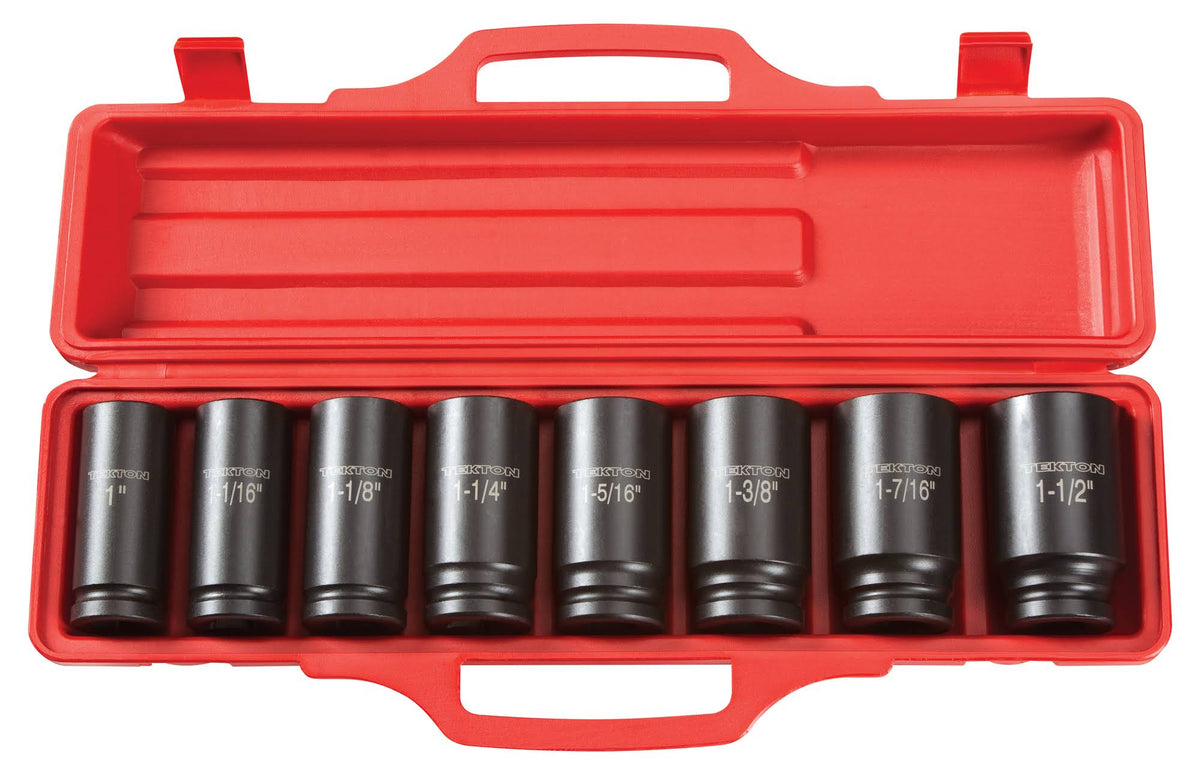 3/4 Inch Drive Deep 6-Point Impact Socket Set, 8-Piece Q5382
