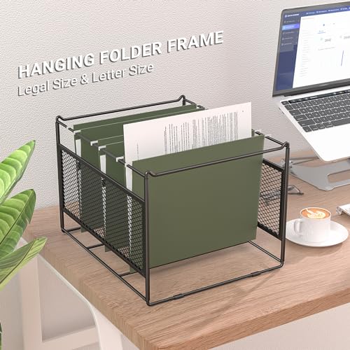 Hanging File Folder Frame for Legal and Letter Size, 15.2"L x 12.4"W x 10.5"H, 1 Pack Q67427