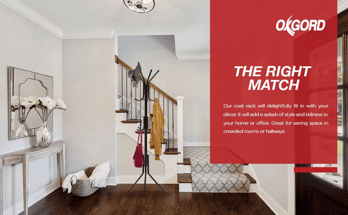 Stainless Steel Coat Rack with 12 Hooks Q623