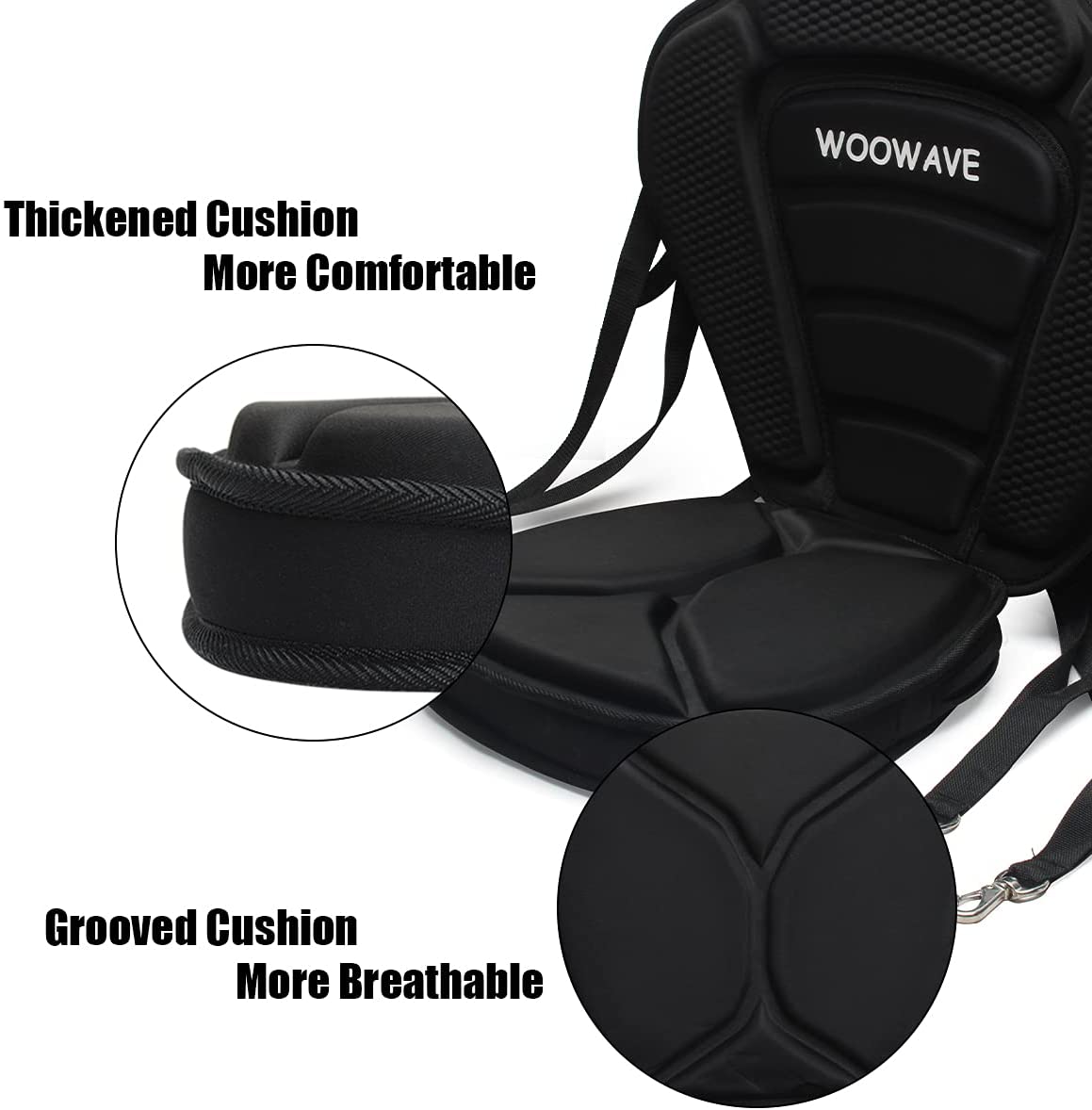 Thickened Kayak Seat with Detachable Back Storage Bag S67624