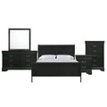 Queen Panel 5PC Bedroom Set in Black D9826