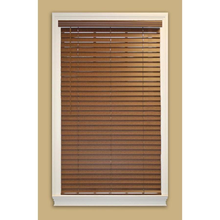 Cordless Faux Wood Room Darkening Horizontal Blinds L21058