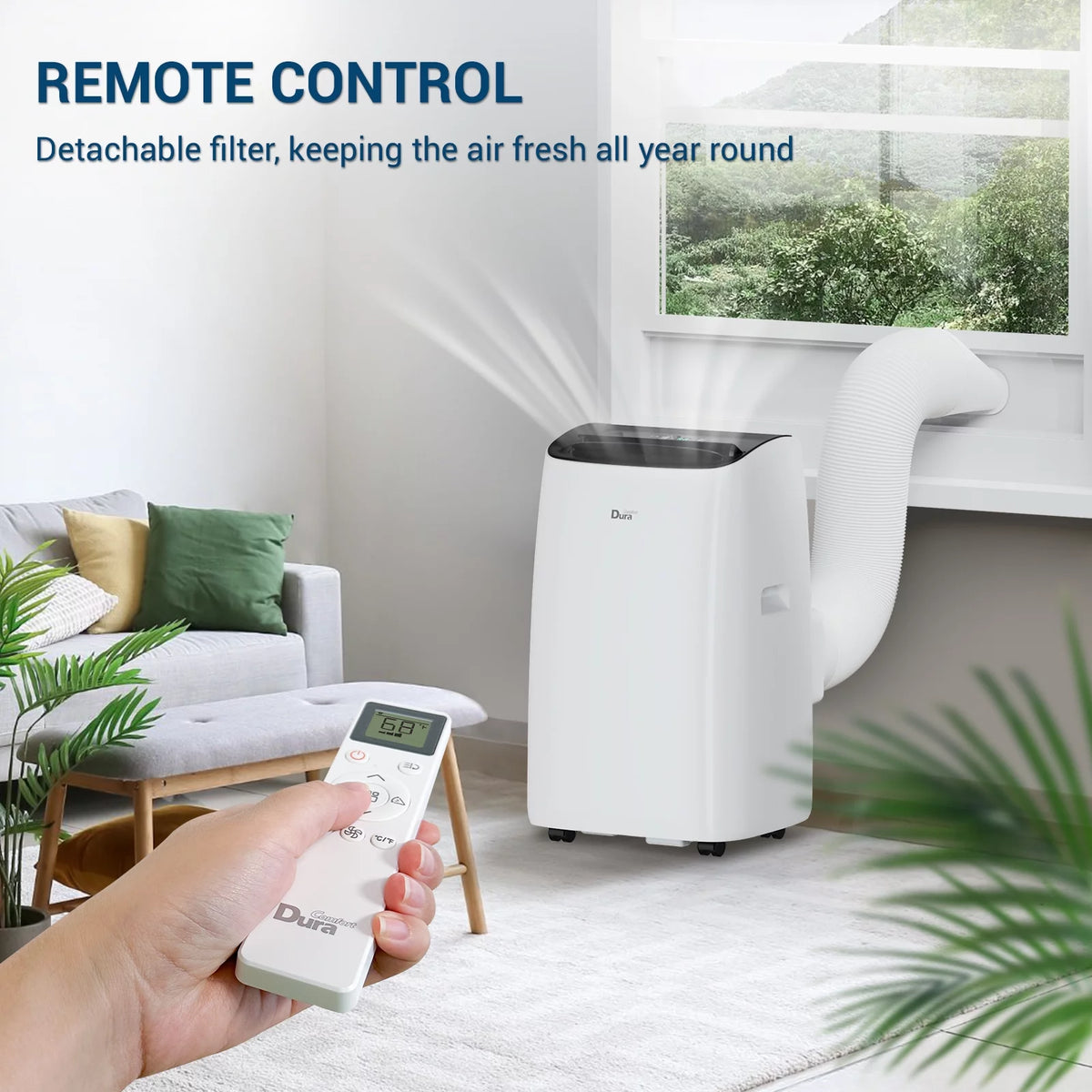 Portable Air Conditioner 10200BTU Dehumidifier Fan Remote Control X8017