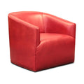100% Top Grain Leather Swivel Club Armchair F972