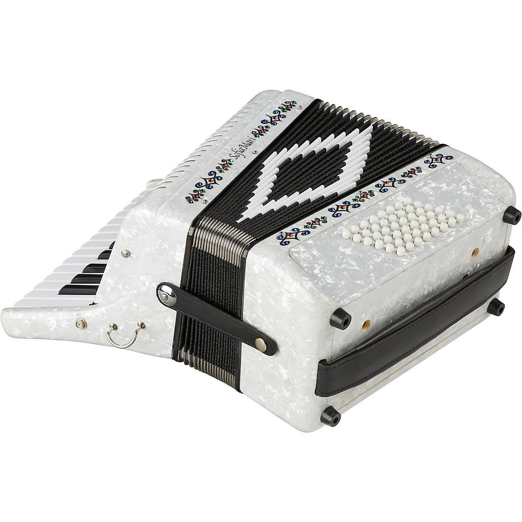 White Pearl 26 Piano 48 Bass Accordion E226