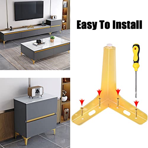 4 PCS Gold Metal Furniture Legs R763