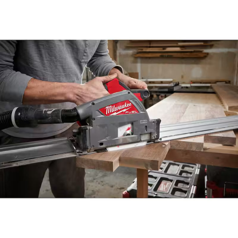 18V Brushless Cordless 6-1/2 in. Plunge Track Saw Kit with 55 in. Guide Rail R14645
