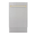 18 in. Stainless Steel Dishwasher with Gold Handle H771046