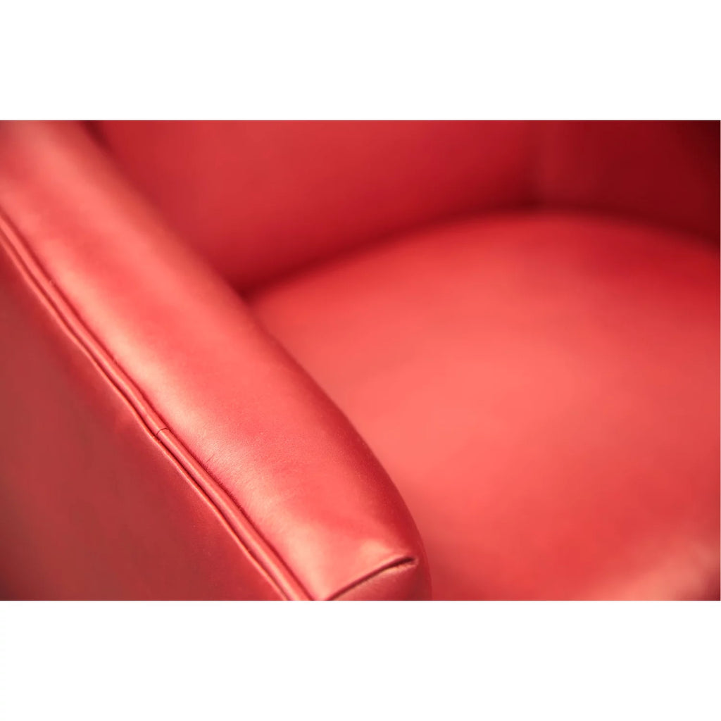 100% Top Grain Leather Swivel Club Armchair F972