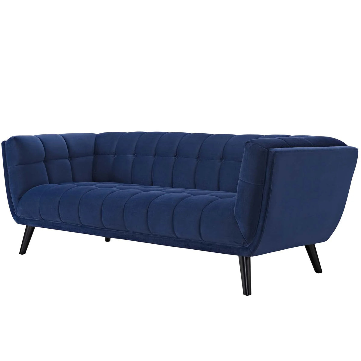 Navy Blue Velvet Armchair and Sofa Set N6242