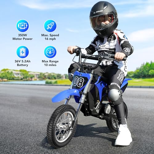 Kids Electric Dirt Bike 36V 350W 3-Speed R766