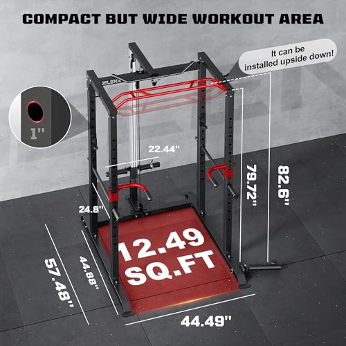 Power Cage with LAT Pulldown and Adjustable Pulley System Y36759