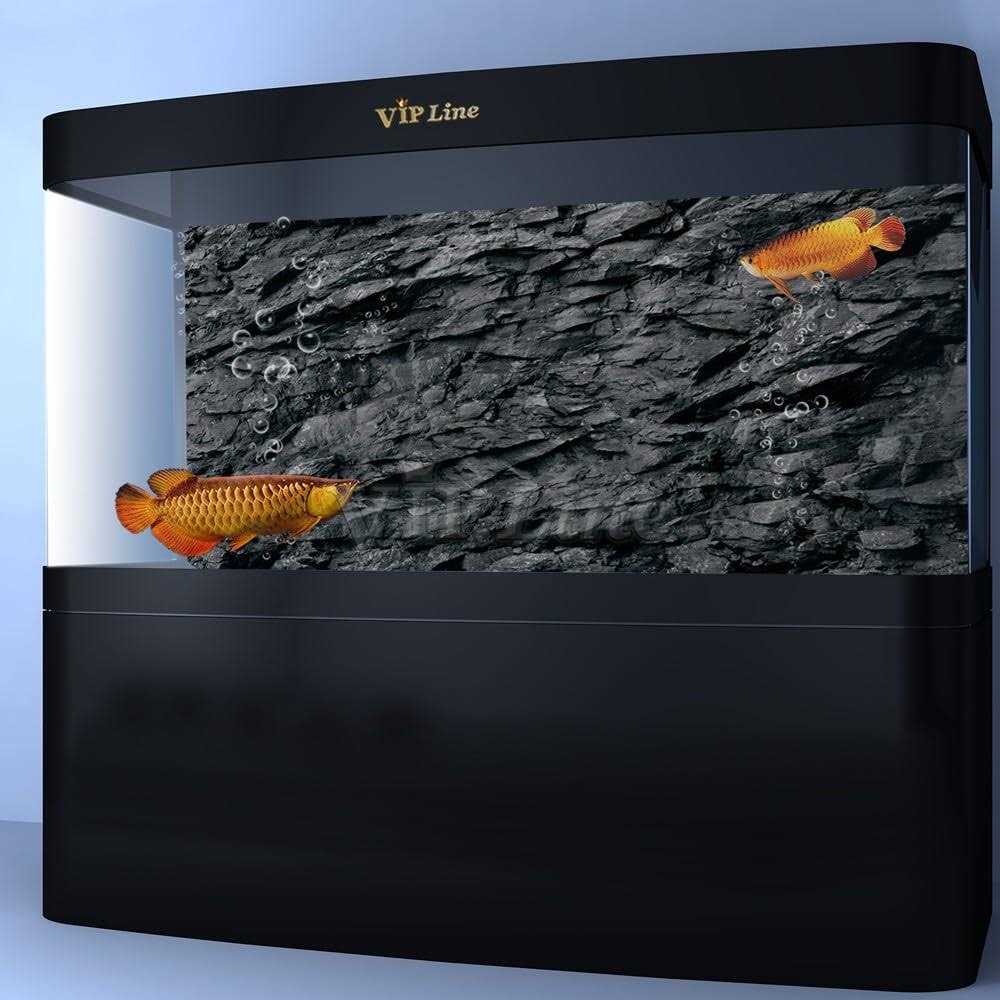 Black Stone Texture Aquarium Background Poster P274