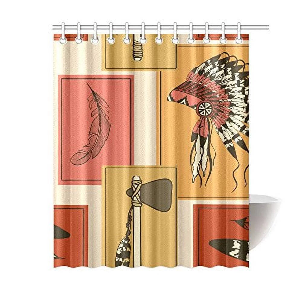 Polyester Fabric Bathroom Shower Curtain 60x72 inch P29189