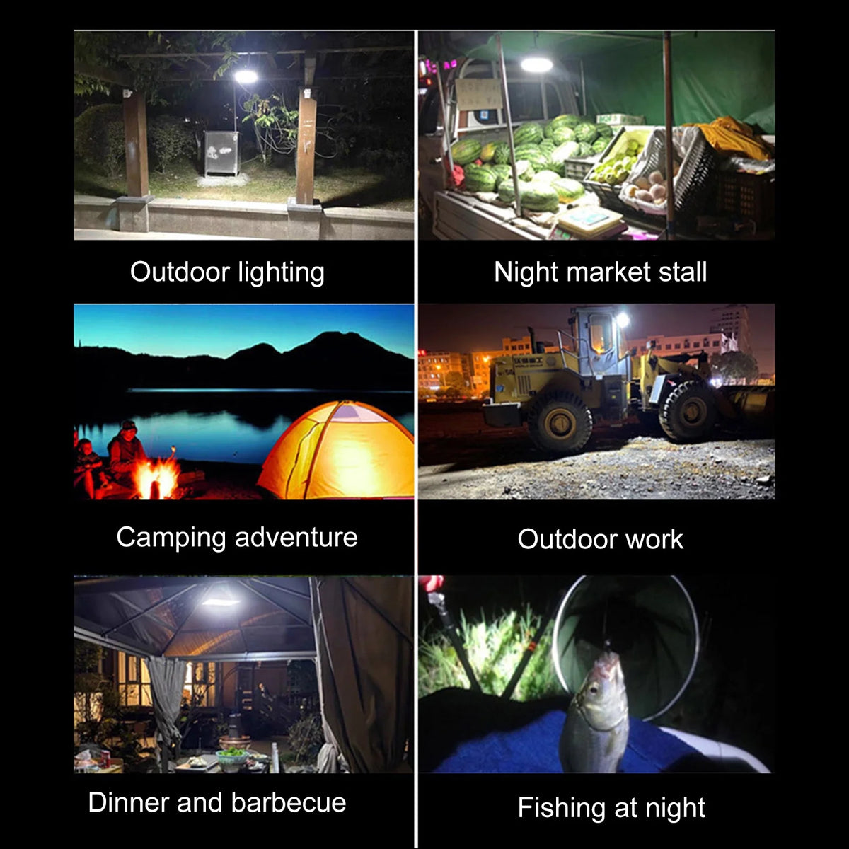 Outdoor Solar Camping Tent Hanging USB Rechargeable Flashlight M332