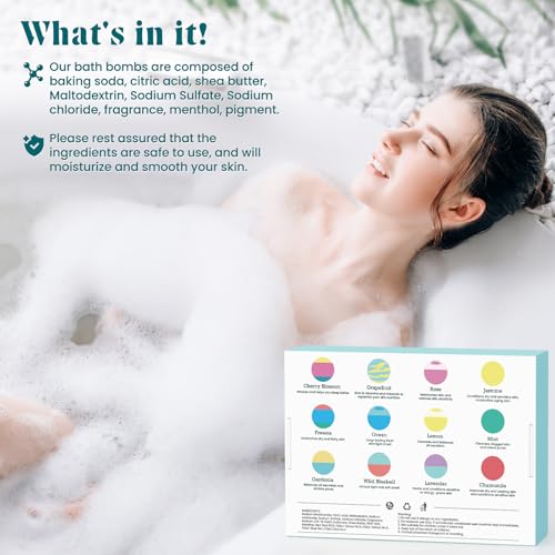 12pcs Handmade Natural Bath Bombs with Shea Butter I640