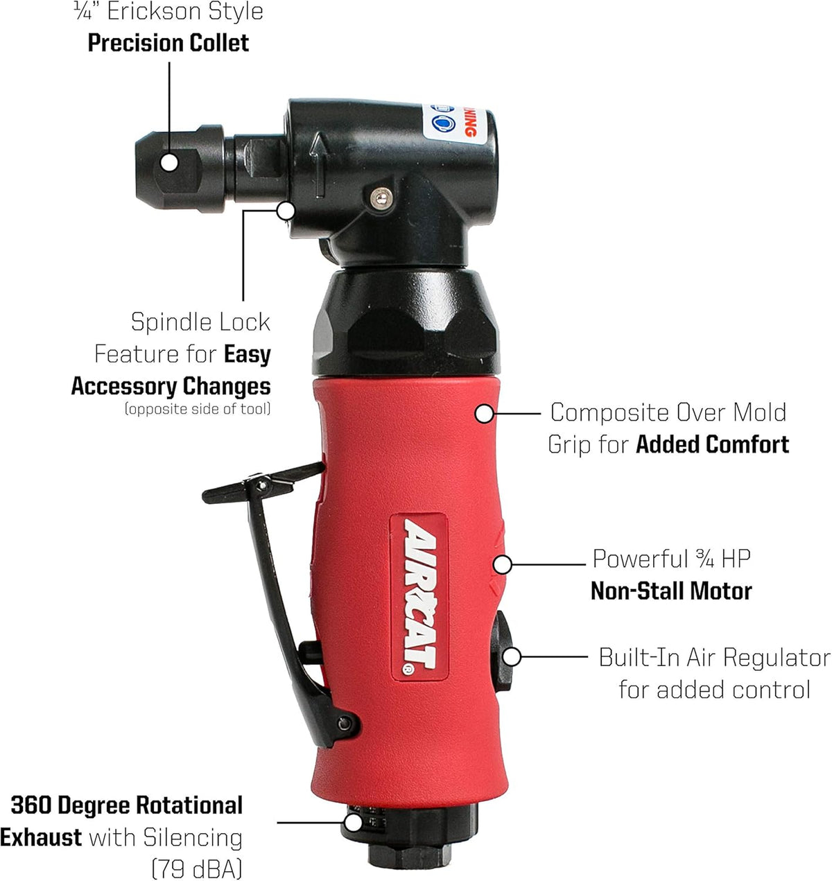 Angle Die Grinder with Spindle Lock 18,000 RPM U54953