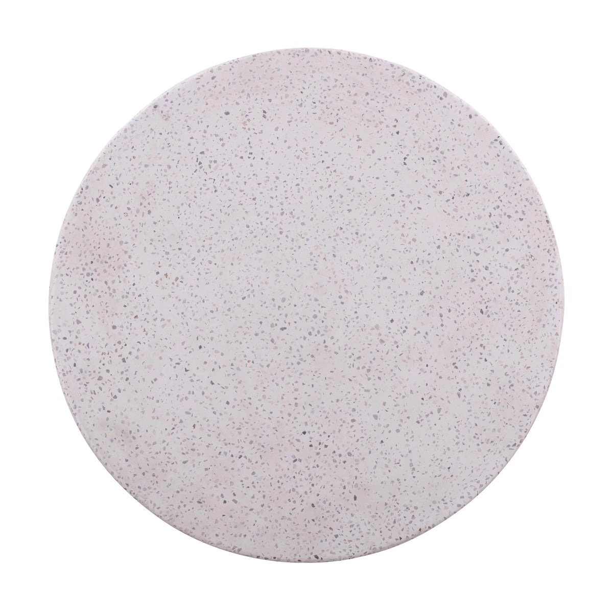Round Light Speckled Concrete Side Table H3762