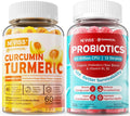 Sugar Free Turmeric Curcumin Filled Gummies + Sugar Free Probiotics Gummies A836870