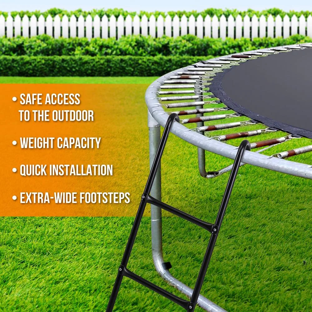 2 Step Galvanized Steel Trampoline Safety Ladder K991