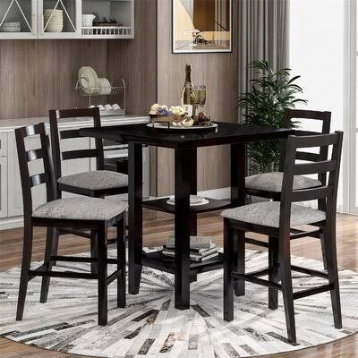 5 - Piece Dining Set Espresso Beige E628181