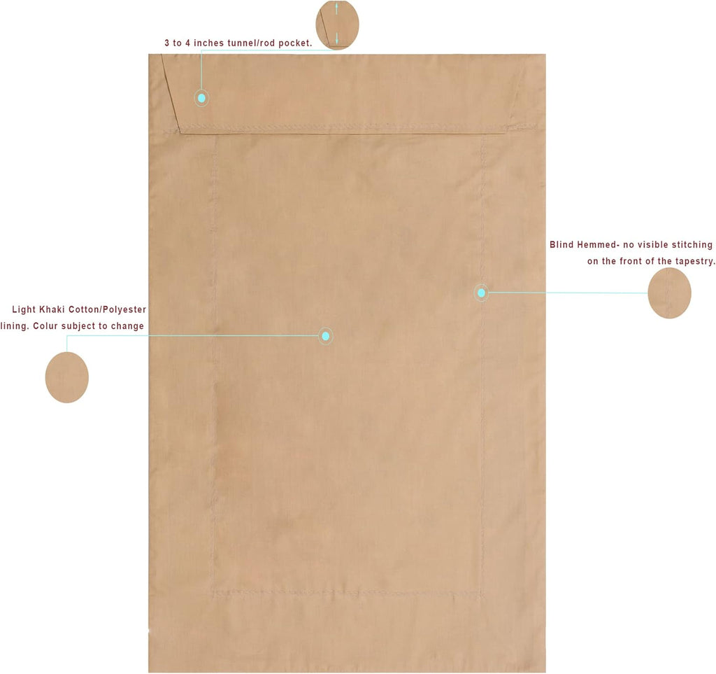 37 in. x 25 in. Cotton Wool Polyester Wall Hanging N7091