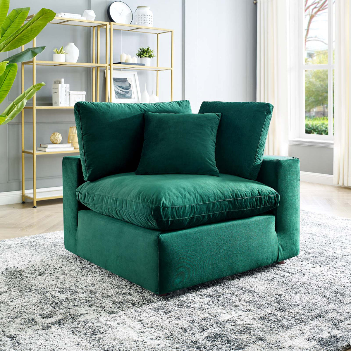 Green Velvet Accent Chair O975