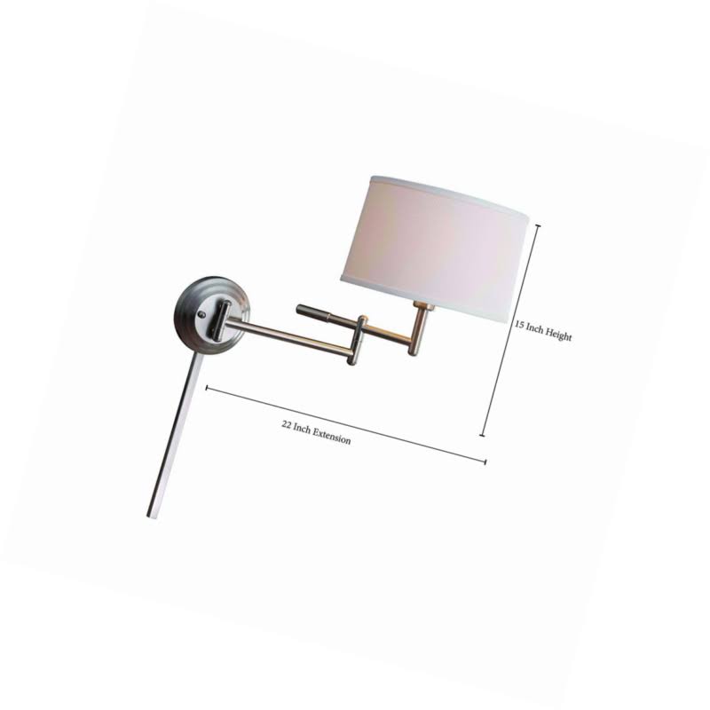 Brushed Steel Wall Swing Arm Lamp T26469