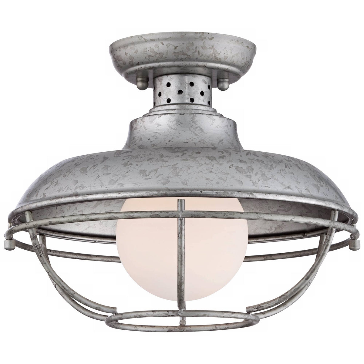 Galvanized Steel Cage Outdoor Ceiling Light Q823483