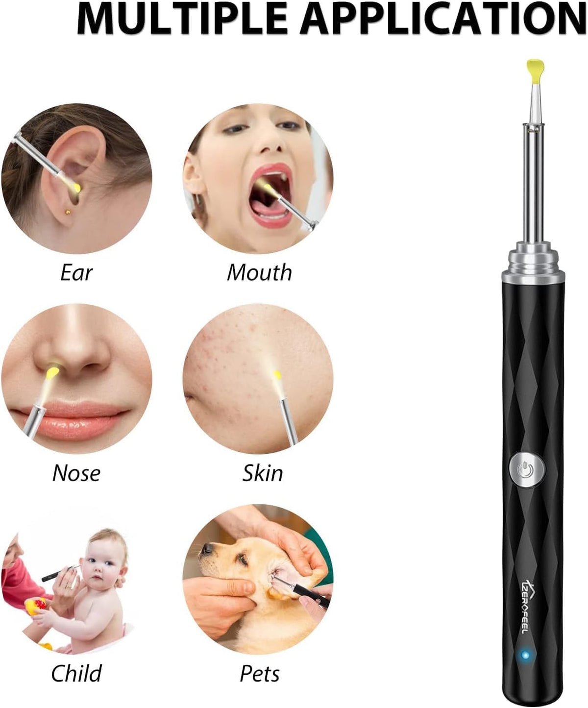 Ear Wax Removal Tool with 1296P Camera and 6 LED Lights M22140