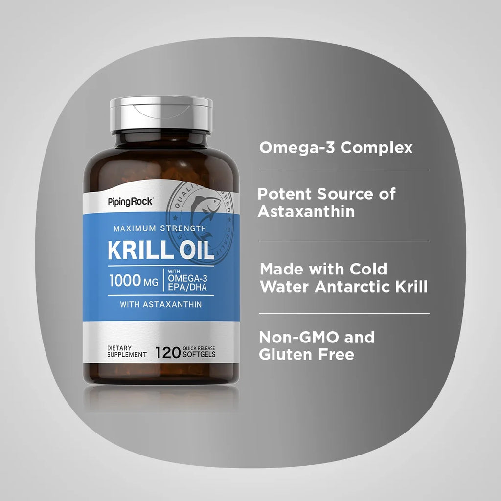 Krill Oil 1000mg 120 Softgels with Astaxanthin J227918