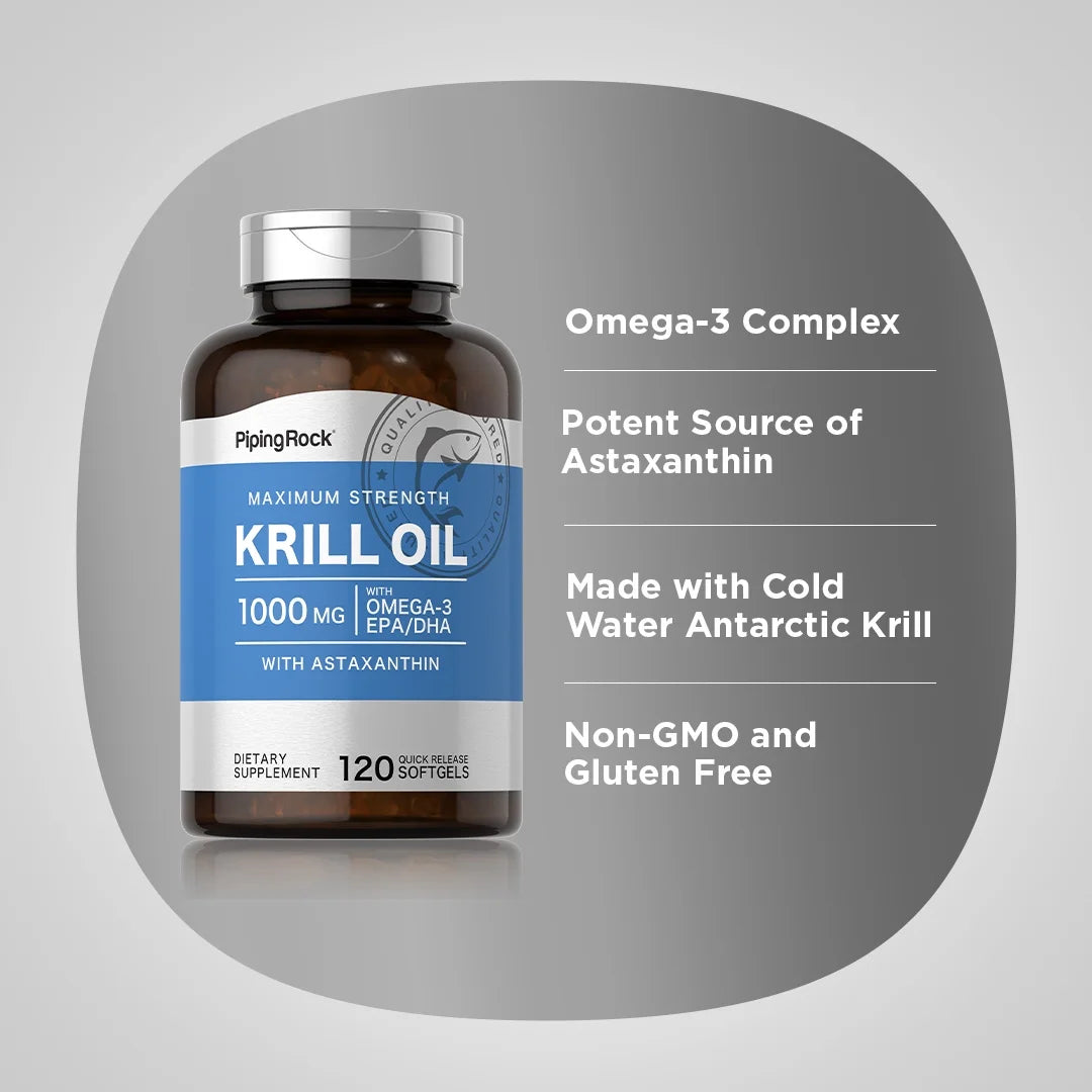 Krill Oil 1000mg 120 Softgels with Astaxanthin J227918