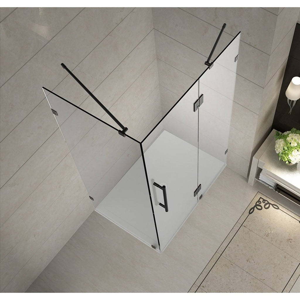 Frameless Shower Enclosure, 32x22 x 34x22 x 72 J407