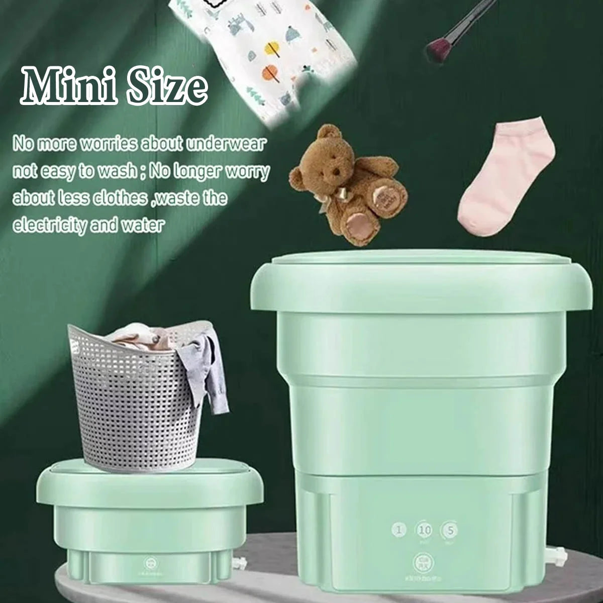 Foldable Mini Washing Machine 3 Speeds Timed N65000