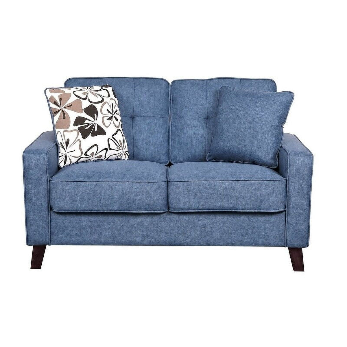Beige Linen Upholstered Tufted Loveseat T754854