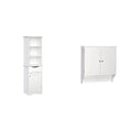 Gray Ashland Bathroom Freestanding Storage Cabinet with Three Open Shelves and Drawer C762643