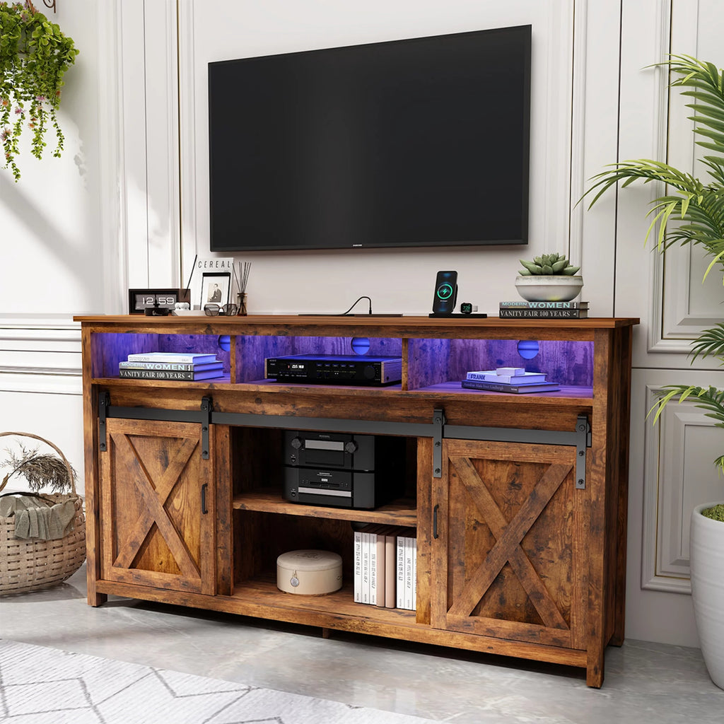White TV Stand for 65 inch TVs S282