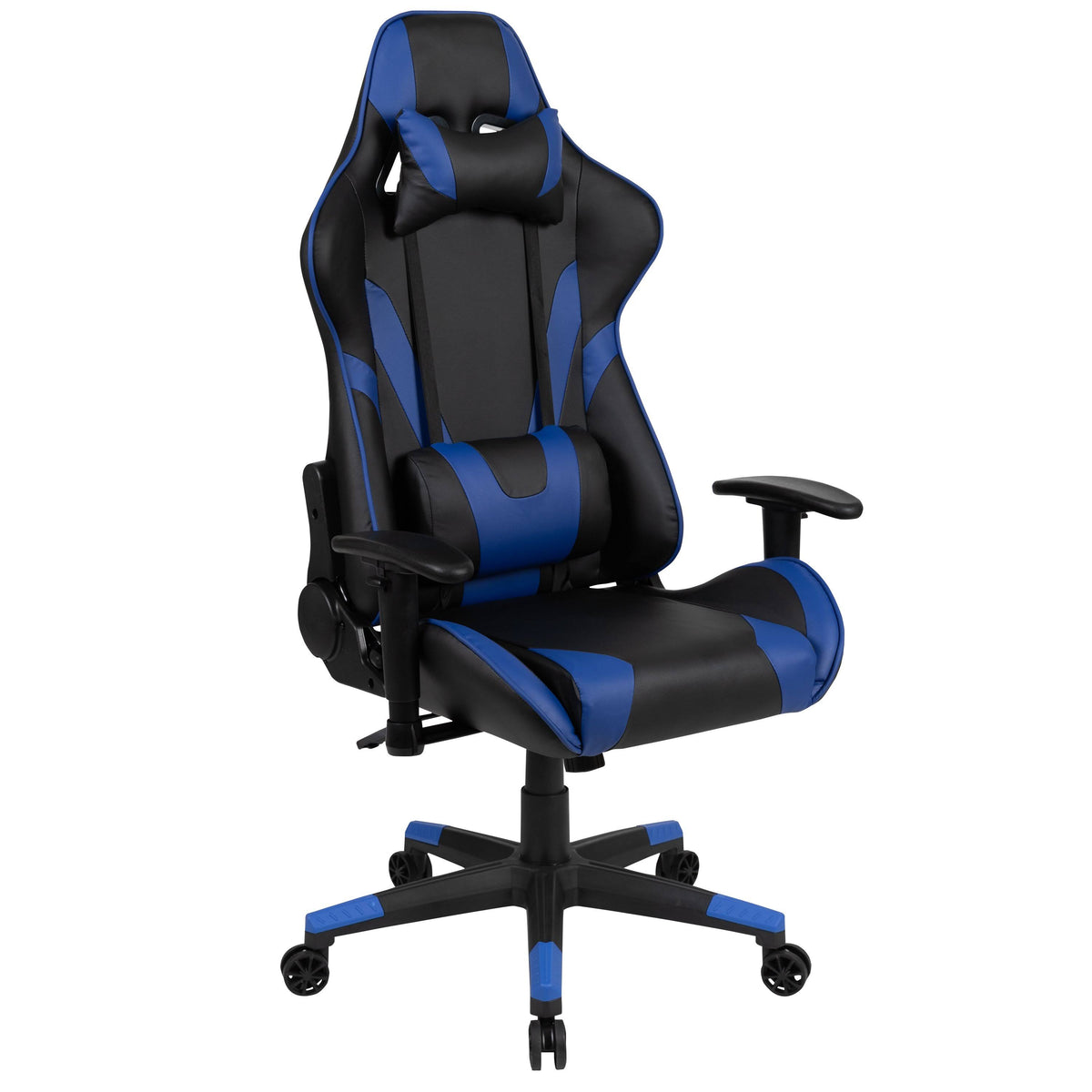 Black Reclining Gaming Chair Set with Cup Holder and Headphone Hook S449