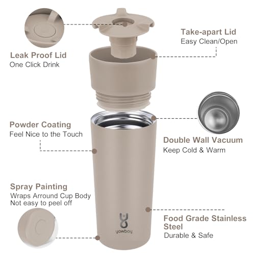 16 oz Stainless Steel Insulated Travel Coffee Mug B525279