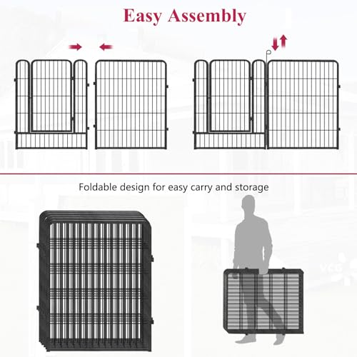 32inch 10 Panels Anti-Rust Dog Playpen N345873