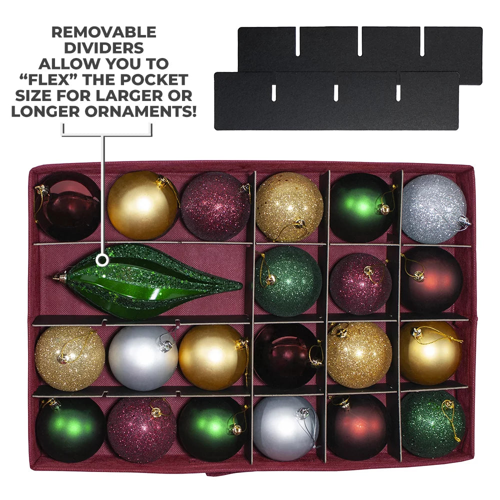 Christmas Ornament Storage Box with Pull-Out Drawers E892756