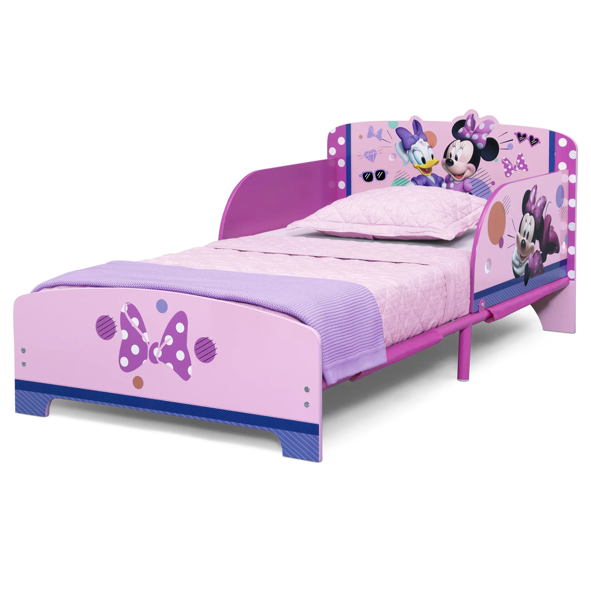 Pink Wood & Metal Toddler Bed G42463