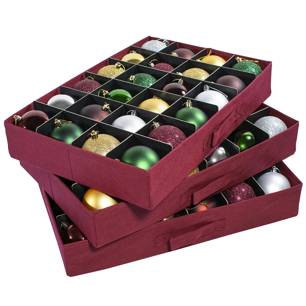 Christmas Ornament Storage Box with Pull-Out Drawers E892756