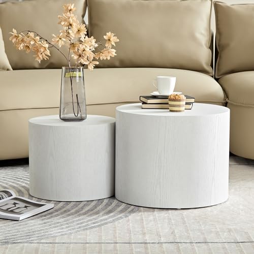 Set of 2 Round Wooden Nesting Coffee Table G447428