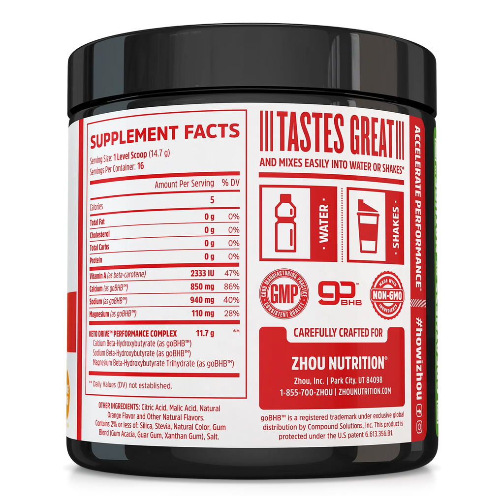 BHB Salts Orange Mango 16 Servings Ketone Complex Q8388